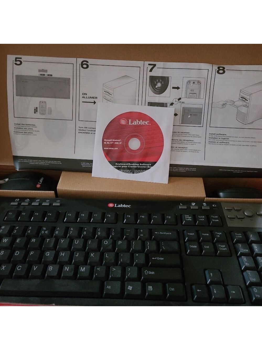 Labtec Wireless Desktop Keyboard & Mouse Set - Spill Resistant - Picture 2 of 6